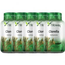 Kit 5X Clorella 400mg - 60 C�psulas - Fitoway