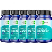 Kit 5X Cloreto de Magn�sio P.A. 1575mg - 60 Comprimidos - QualyNutri