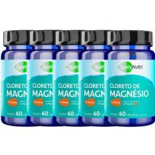 Kit 5X Cloreto de Magn�sio P.A. 1733mg - 60 Comprimidos - QualyNutri