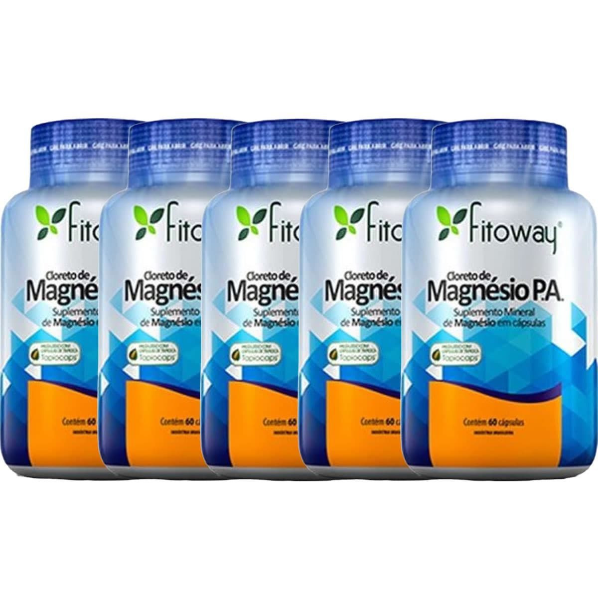 Kit 5X Cloreto de Magn�sio P.A - 60 C�psulas - Fitoway