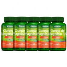 Kit 5X Cloreto de Magnesio PA 500mg 60 C�psulas - Herbamed