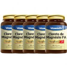 Kit 5X Cloreto de Magn�sio PA - 60 C�psulas - VitaminLife
