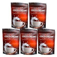Kit 5X Coco Cream Leite de Coco em P� - 250g Cappuccino - Puravida