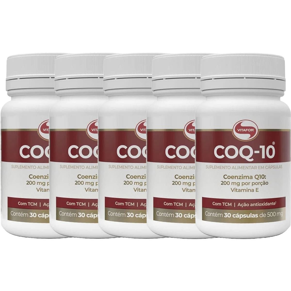 Kit 5X Coenzima COQ-10 - 30 C�psulas - Vitafor