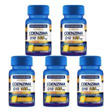 Kit 5X Coenzima Q10 100mg � 60 C�psulas - Catarinense Nutri��o