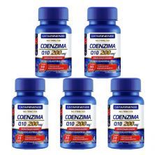 Kit 5X Coenzima Q10 - 200mg 30 C�psulas - Catarinense Nutri��o
