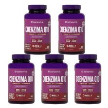 Kit 5X Coenzima Q10 + �mega 3 - 60 C�psulas - Sanavita