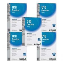 Kit 5X Coenzima Q10 Ubiquinona 50mg - 30 C�psulas - Katigu�