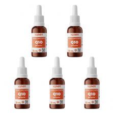 Kit 5X Coenzima Q10 Ydrosolv - 30ml Sabor Natural - Yosen