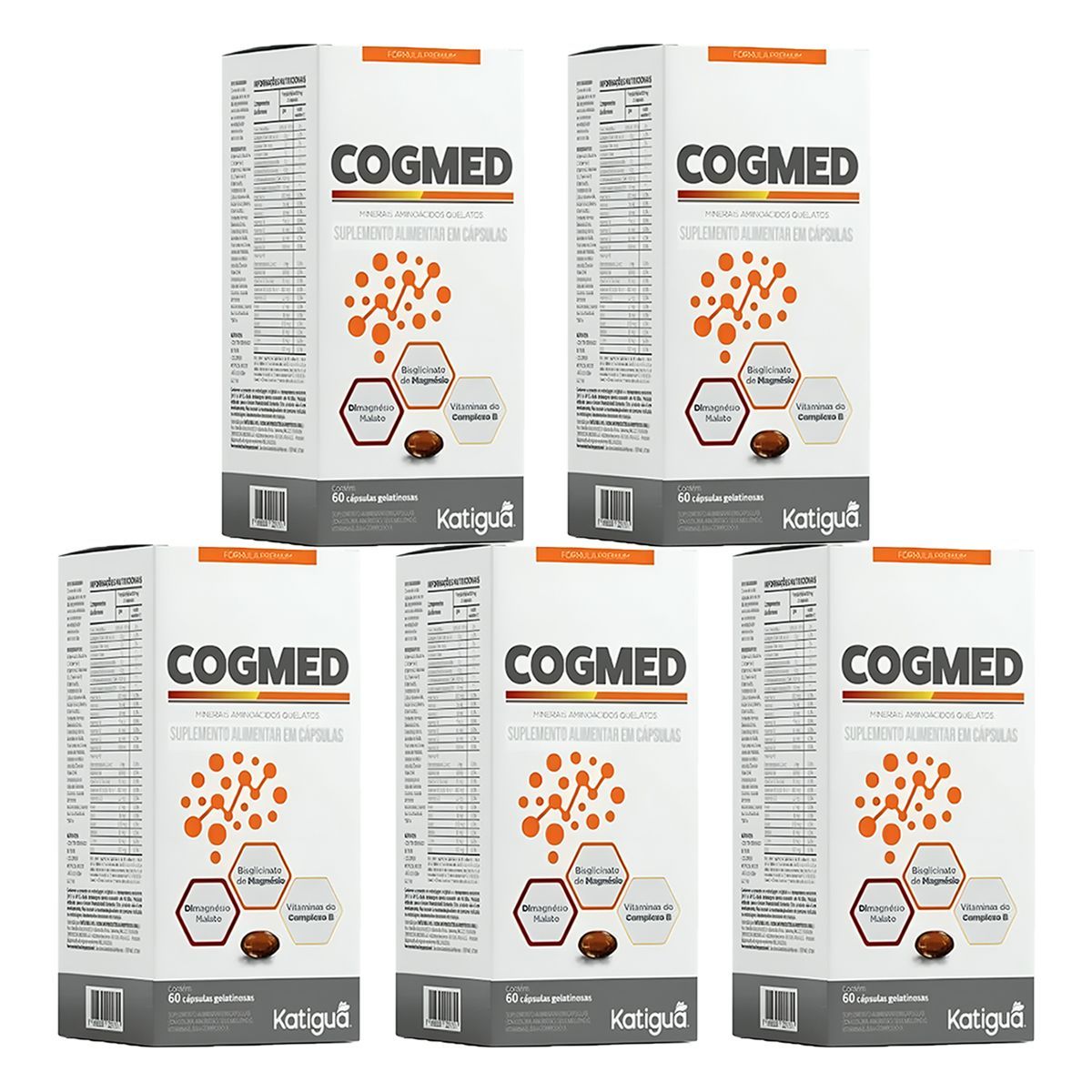 Kit 5X Cogmed - 60 C�psulas - Katigu�