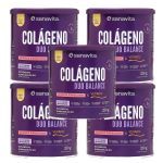 Kit 5X Col�geno Duo Balance - 330g Abacaxi com Hortel� - Sanavita