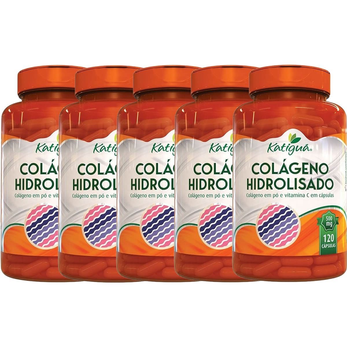 Kit 5X Col�geno Hidrolisado- 120 C�psulas - Katigua