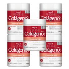 Kit 5X Col�geno Hidrolisado - 240g Frutas Vermelhas - Katigu�