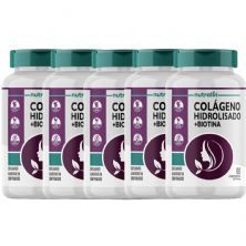 Kit 5X Col�geno Hidrolisado + Biotina - 60 Comprimidos - Nutralin