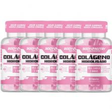 Kit 5X Col�geno Hidrolisado Feminy - 60 C�psulas - BodyNutry
