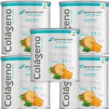 Kit 5X Col�geno Hidrolisado Nutri Science - 200g Abacaxi com Hortel� - BodyAction