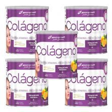 Kit 5X Col�geno Hidrolisado Nutri Science - 200g Lim�o com Clorofila - BodyAction