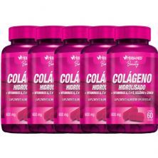 Kit 5X Colageno Hidrolisado + Vitaminas e Minerais - 60 C�psulas - Herbamed