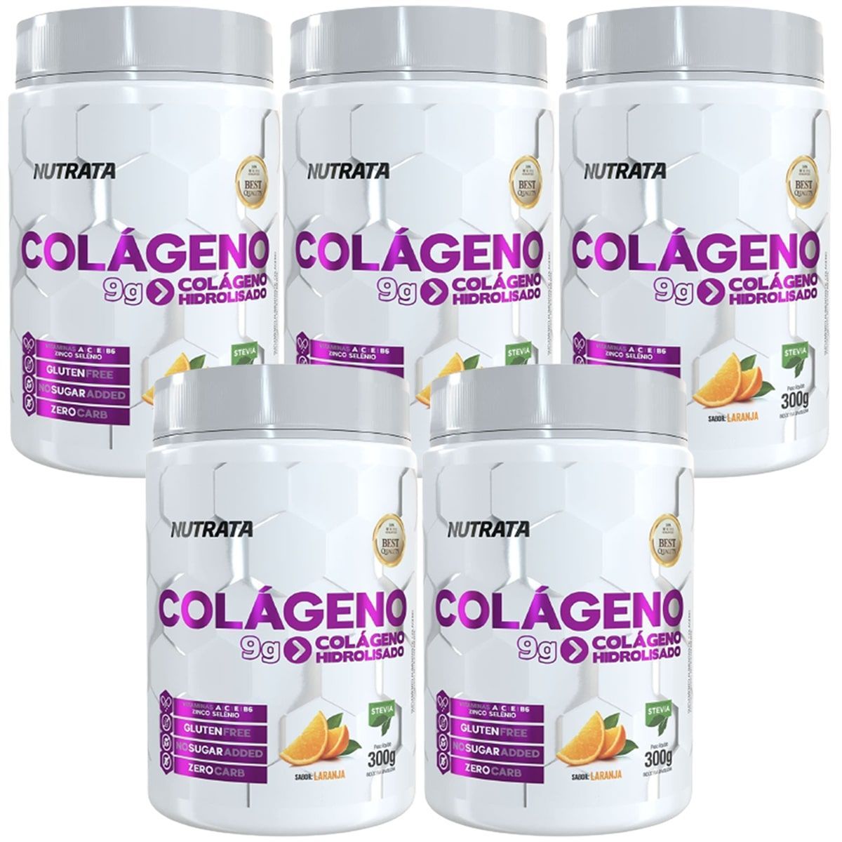 Kit 5X Col�geno Only Women - 300g Laranja - Nutrata