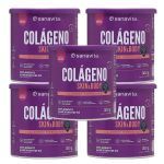 Kit 5X Col�geno Skin - 200g Morango Com A�a� - Sanavita