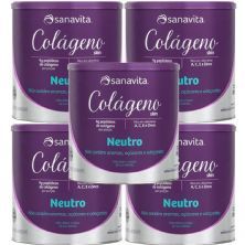 Kit 5X Col�geno Skin - 300g Neutro - Sanavita