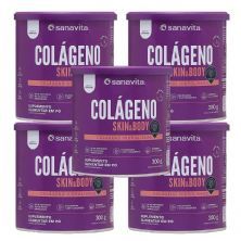 Kit 5X Col�geno Skin - 300g Original - Sanavita