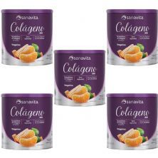 Kit 5X Col�geno Skin - 300g Tangerina - Sanavita