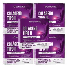 Kit 5X Col�geno Tipo II - 30 C�psulas - Sanavita