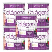Kit 5X Col�geno Verisol Com Hialur�nico - 200g Frutas Vermelhas - BodyAction
