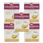 Kit 5X Colagentek Beauty Verisol - 30 Sach�s 3,5g Abacaxi com Hortel� - Vitafor