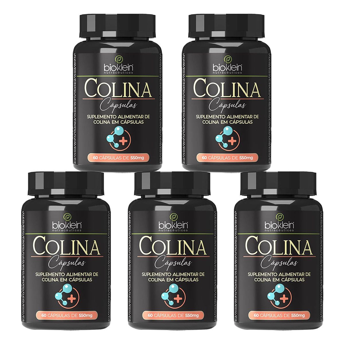 Kit 5X Colina - 60 C�psulas - Bioklein