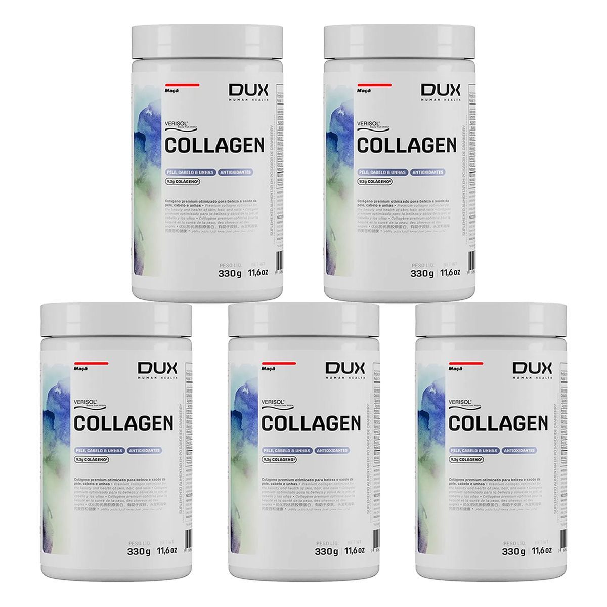 Kit 5X Collagen - 330g Ma�� - Dux Human Healt