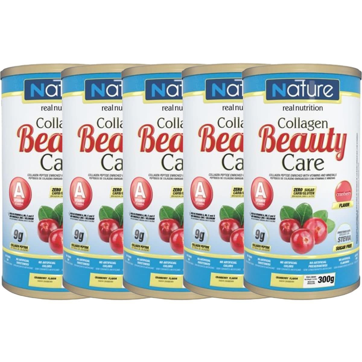 Kit 5X Collagen Beauty Care - 300g Cranberry - Nature