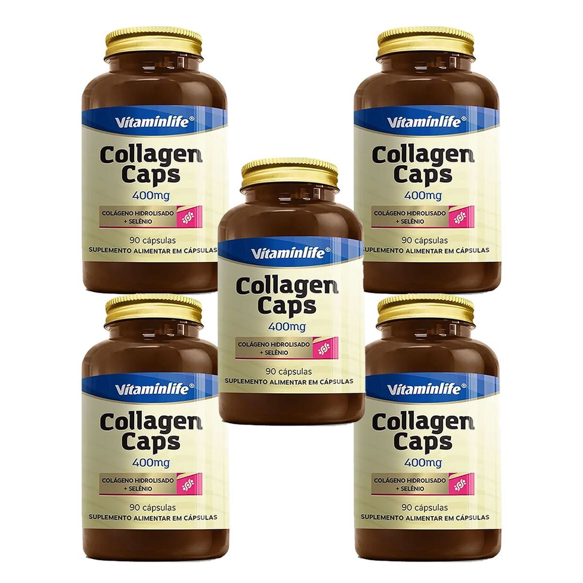 Kit 5X Collagen Caps - 90 C�psulas - VitaminLife