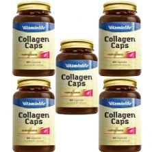 Kit 5X Collagen Caps Col�geno - 60 C�psulas - VitaminLife