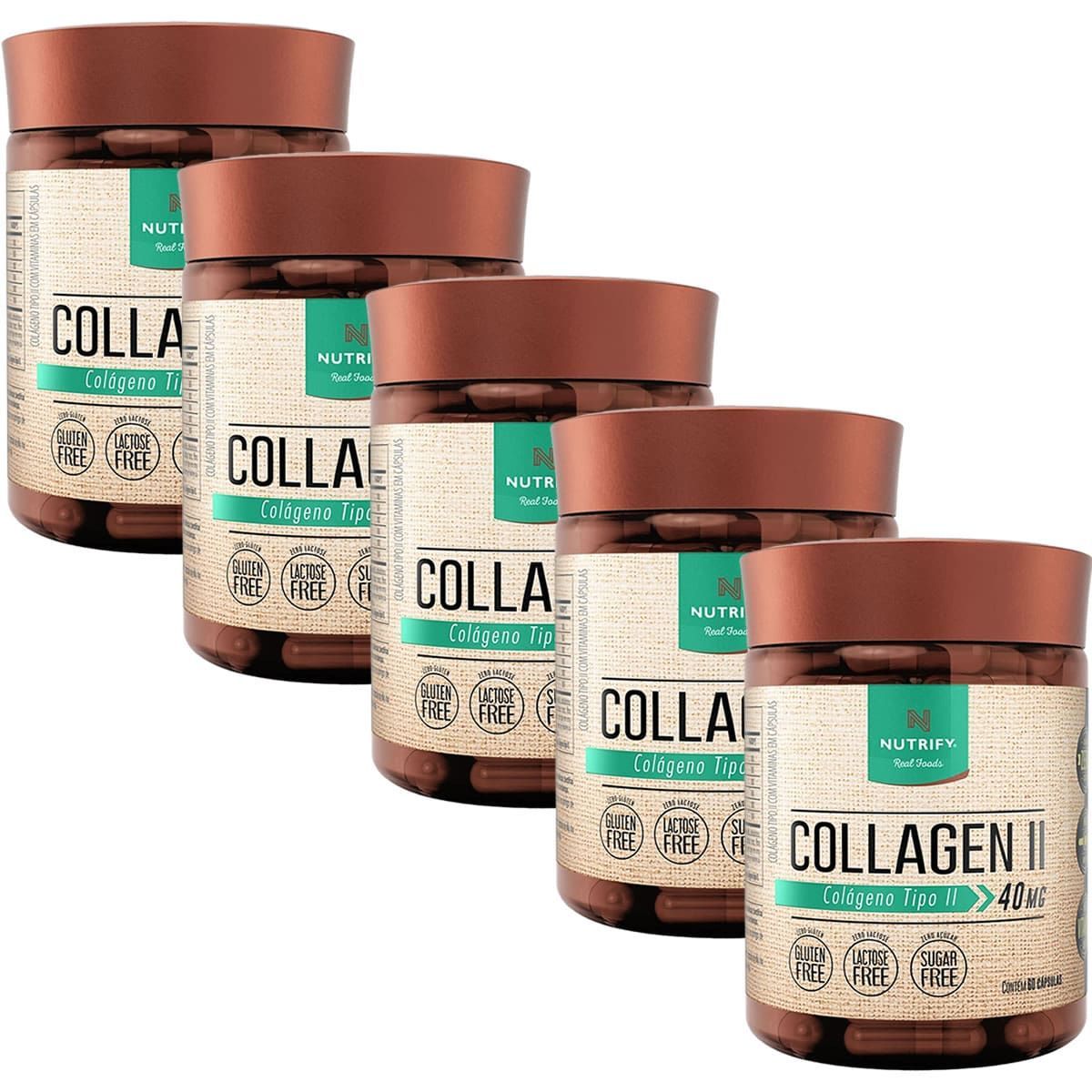 Kit 5X Collagen II - 60 C�psula - Nutrify