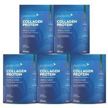 Kit 5X Collagen Protein - 450g Neutro - Puravida