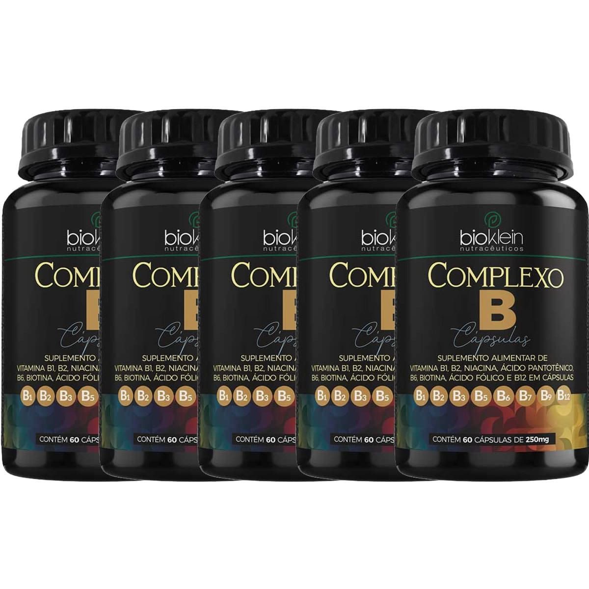 Kit 5X Complexo B - 60 C�psulas - Bioklein