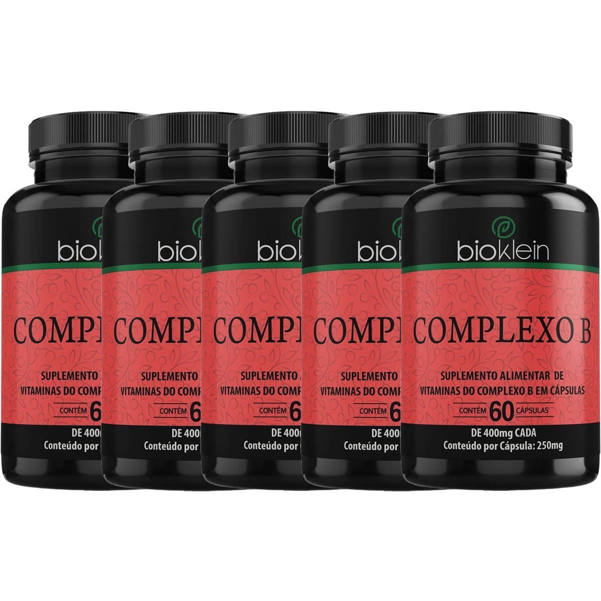 Kit 5X Complexo B - 60 C�psulas - Bioklein