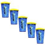 Kit 5X Copo com tampa - 600ml Azul - MHP