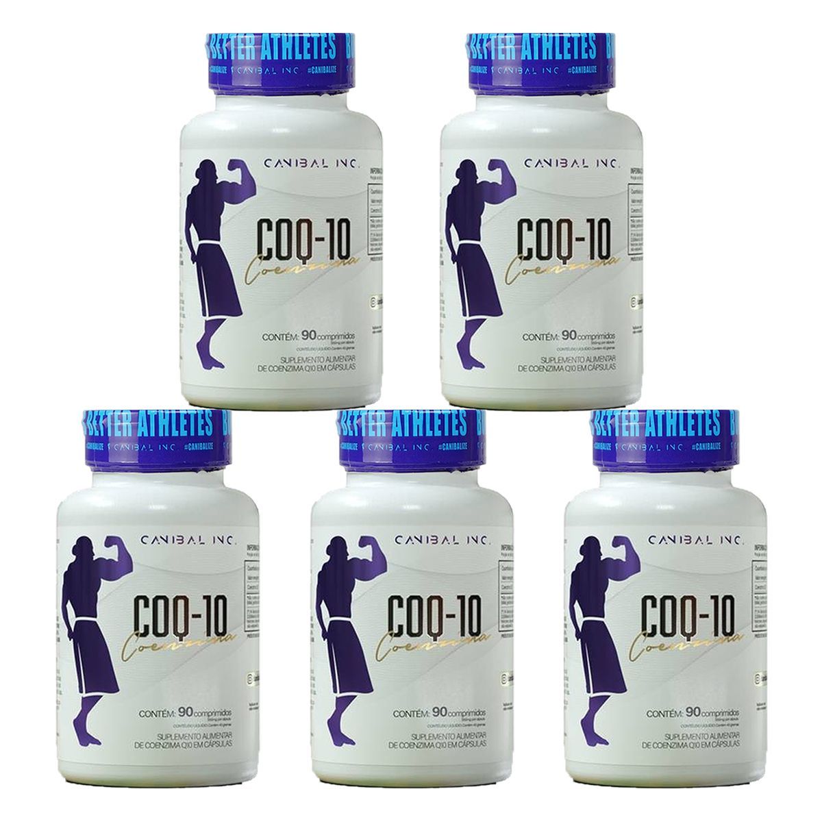Kit 5X Coq-10 200mg - 90 C�psulas - Canibal