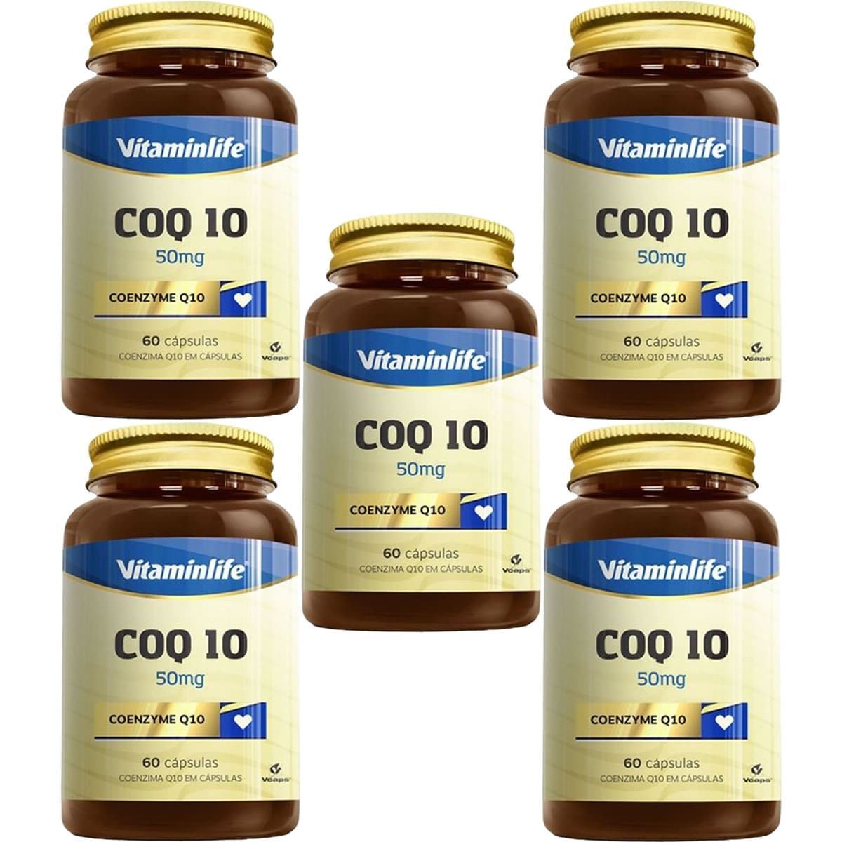 Kit 5X COQ 10 - Coenzyme Q10 - 60 C�psulas - VitaminLife