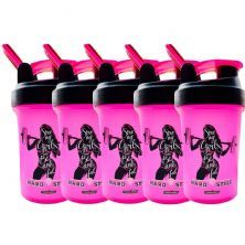 Kit 5X Coqueteleira 1 Dose - 450ml Rosa- Integralm�dica