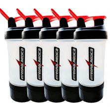 Kit 5X Coqueteleira 2 doses  - 450ml Transparente - Integralmedica