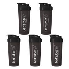 Kit 5X Coqueteleira 600ml Fum� - LetsBe Nutrition