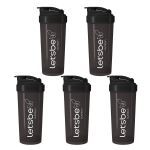 Kit 5X Coqueteleira 600ml Fum� - LetsBe Nutrition