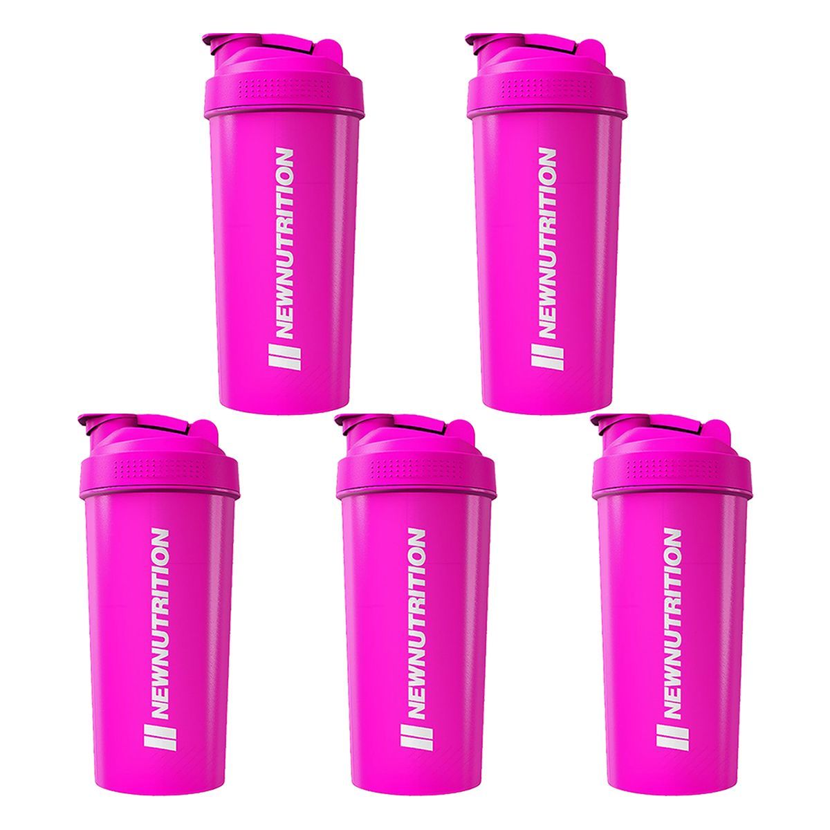 Kit 5X Coqueteleira - 600ml Pink - Newnutrition