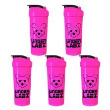 Kit 5X Coqueteleira - 600ml Pink - Under Labz