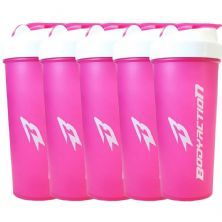 Kit 5X Coqueteleira - 600ml Rosa - BodyAction