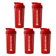 Kit 5X Coqueteleira - 600ml Vermelho - Newnutrition